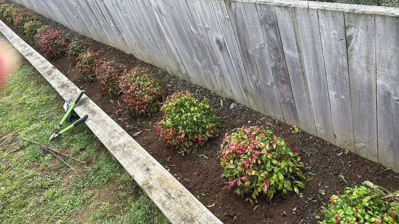 Garden bed weeded and trimmed by JR Lawn Mowing